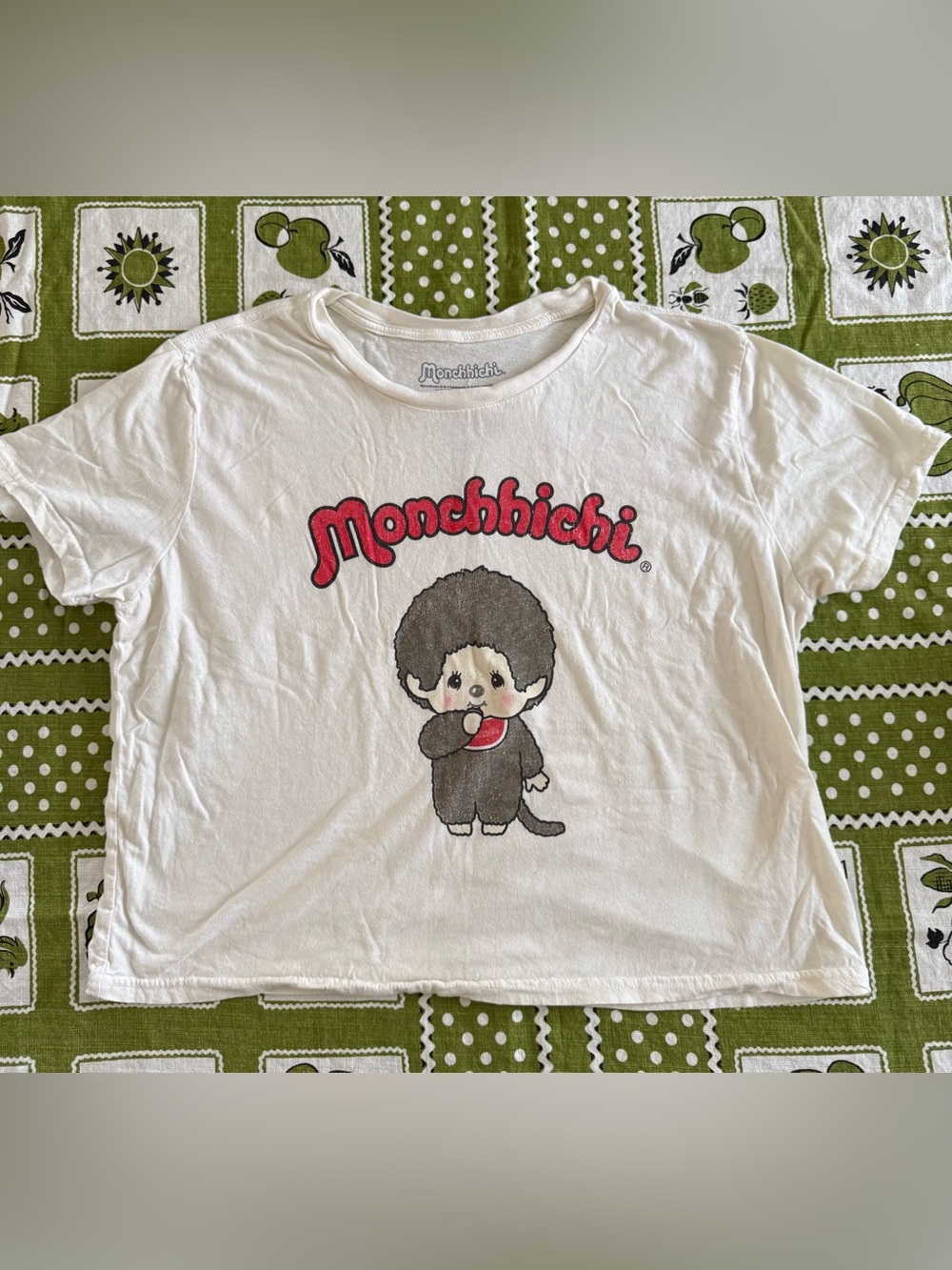 Monchhichi Retro Womens Crop T Shirt Top L